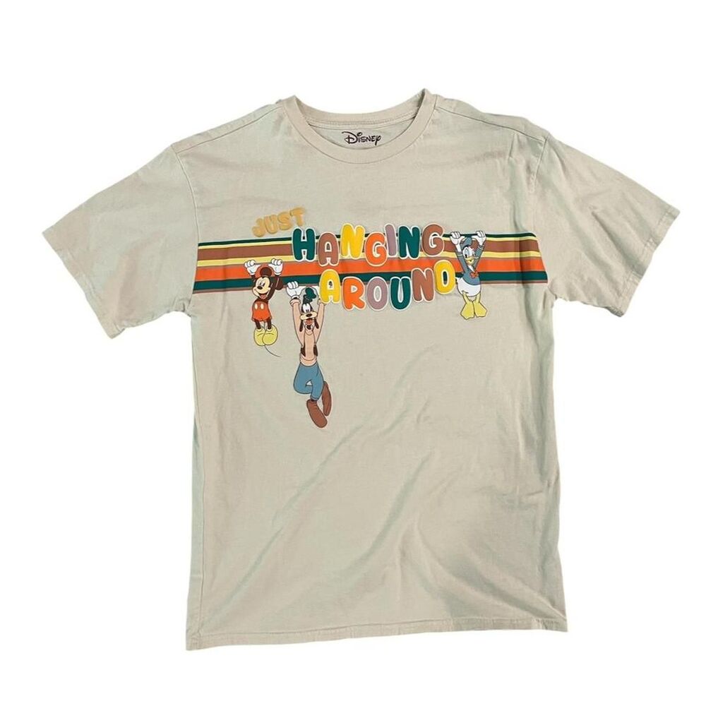 Disney Men's Cream and Tan T-shirt